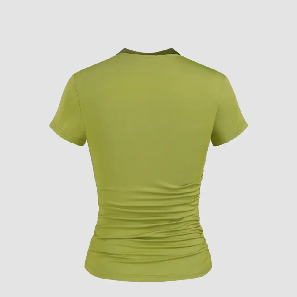 Cider High Neck Ruched Top - Picture 6 of 6